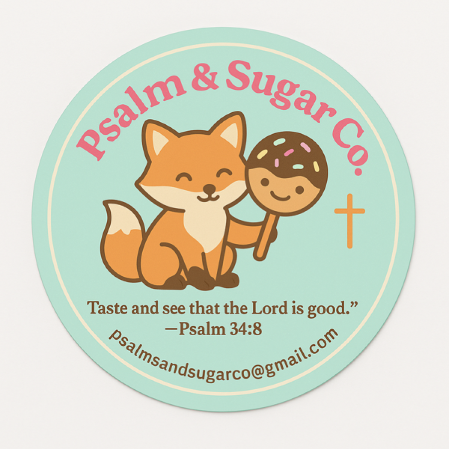 Round Psalms and Sugar Co. sticker logo