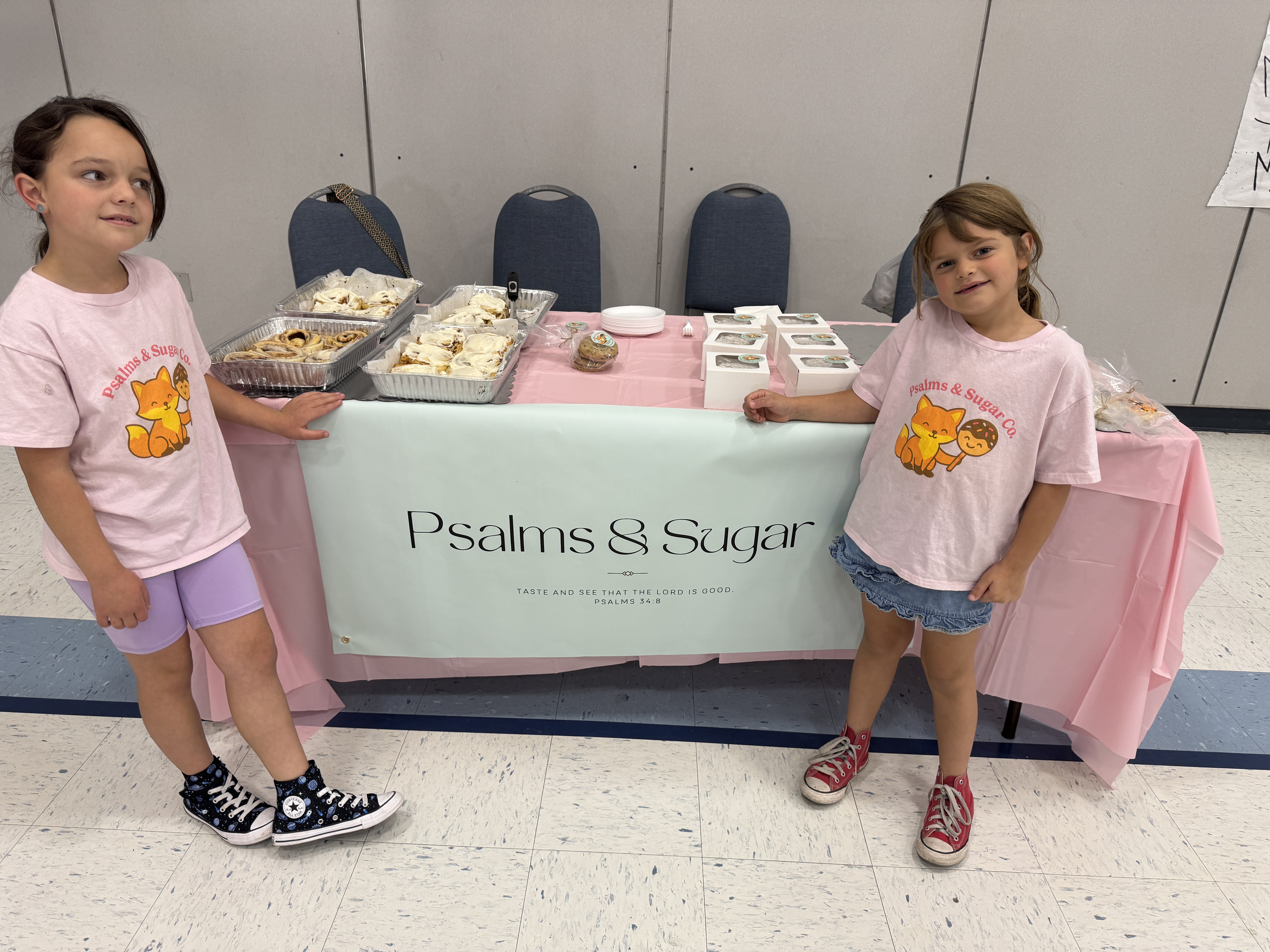 Psalms and Sugar booth with baked goods